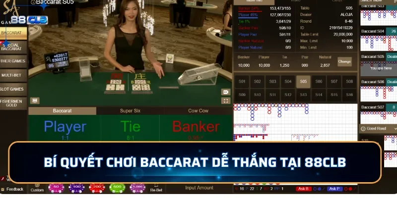 Baccarat 88CLB - Game Đẳng Cấp, Chất Lượng Hàng Đầu Hiện Nay 4 Bí quyết chơi Baccarat dễ thắng tại 88CLB